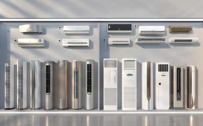 现代空调组合3D模型下载